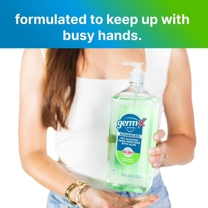Advanced Hand Sanitizer with Aloe - 70% Alcohol, Moisturizing