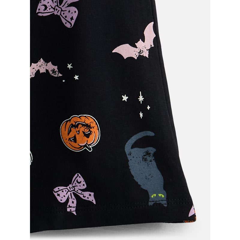 Toddler Girls' Halloween Flare Leggings - Black Soot Print, Sizes 12M-5T