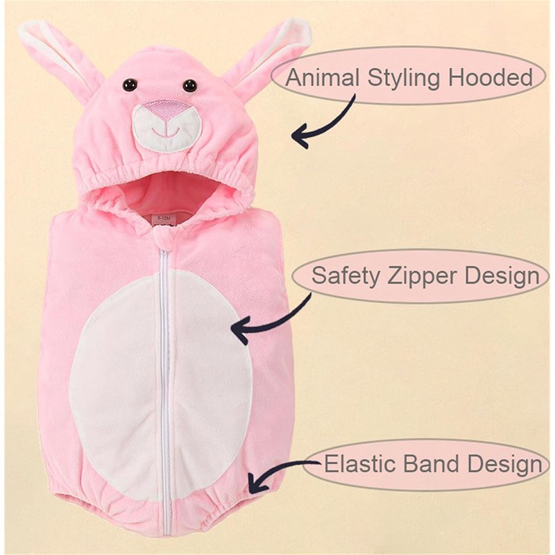 Baby Girl Rabbit Halloween Cosplay Costume 12-18 Months - Animal Snowsuit