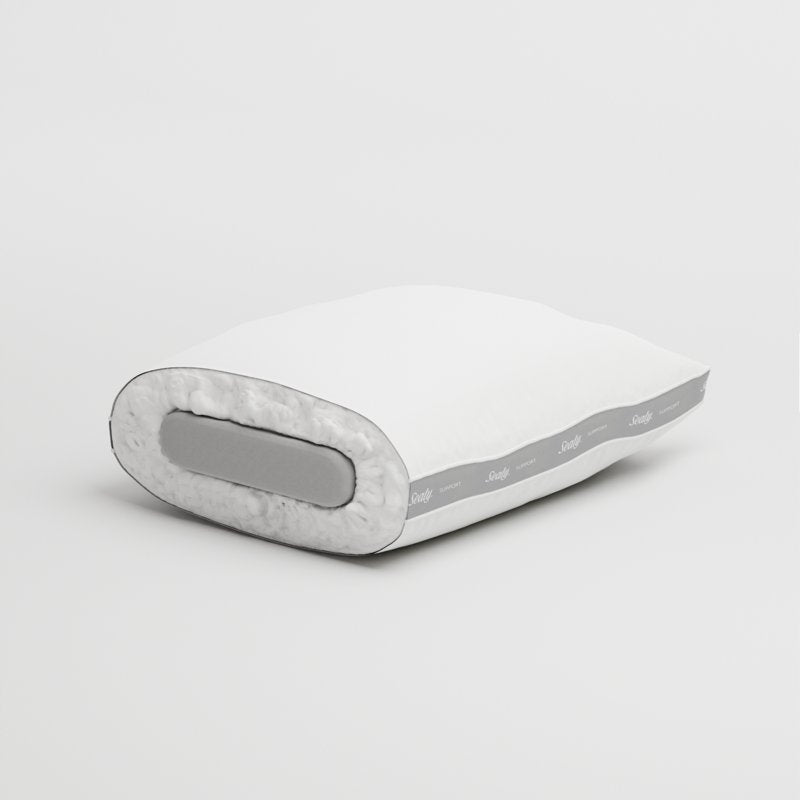 King Sealy Extra Firm Support Foam Core Pillow 2 Pack - Hypoallergenic & Supportive
