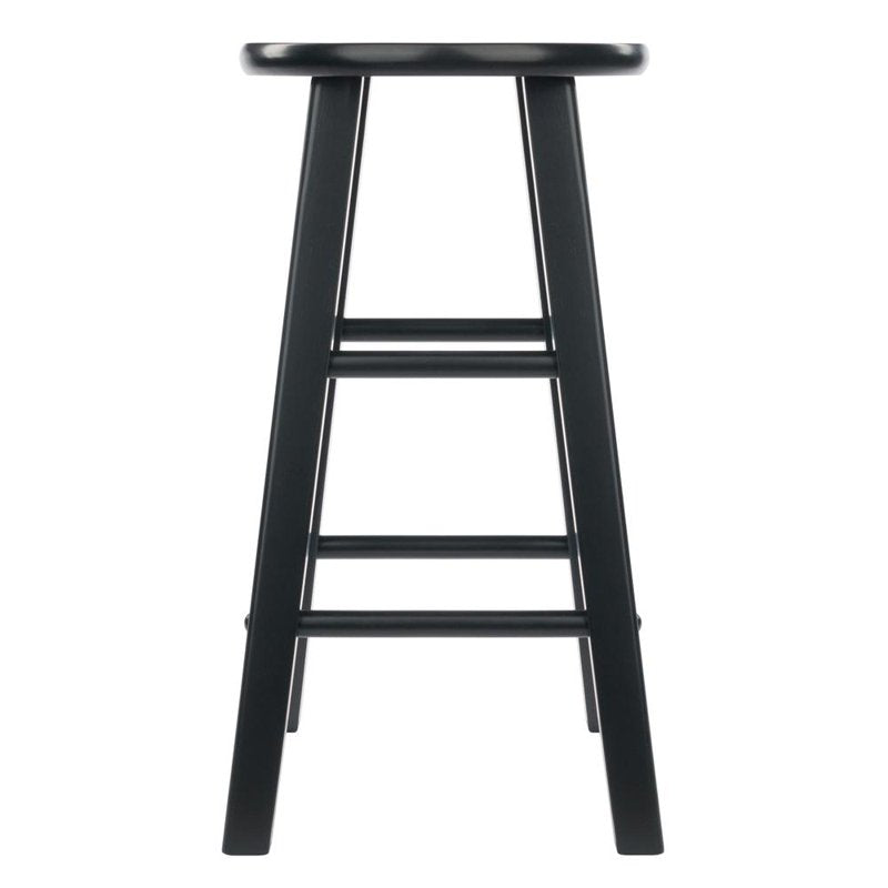 Counter Stools Set of 2 - 24" Height, Black Finish