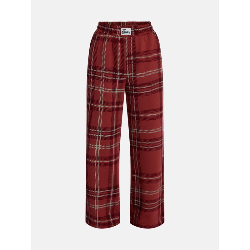 The Grinch Women's Plaid Sleep Pants - Sand, Size 3XL