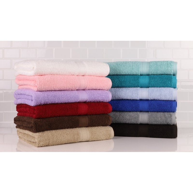 Mainstays Basic Bath Sheet - 100% Cotton, White, 30x60 Inches - Variation of White
