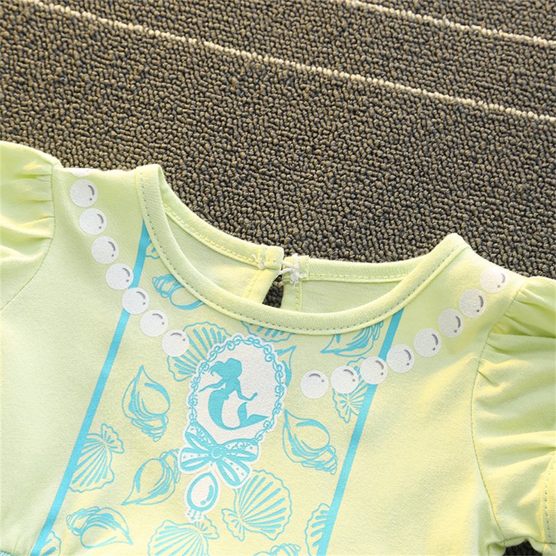 Yellow Mermaid Princess Dress for Toddler Girls 1-6T - Formal Tulle Outfit, Birthday & Halloween