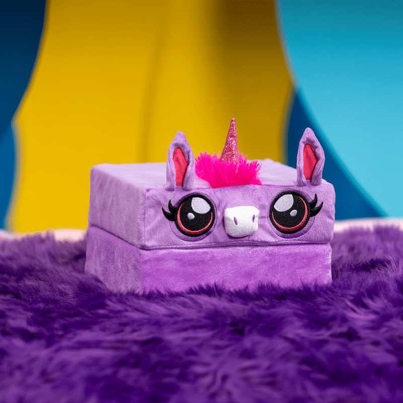 Pillow Cube Kid Cubes Purple Unicorn Toddler Pillow - 2-in-1 Plush Toy & Sleep Pillow for Kids 3+