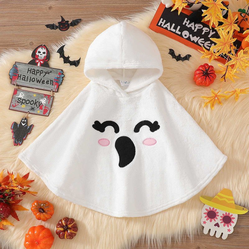 Kids Ghost Costume Cape - Light Gray Unisex Halloween Dress Up for 2-3 Years - Fancy Dress
