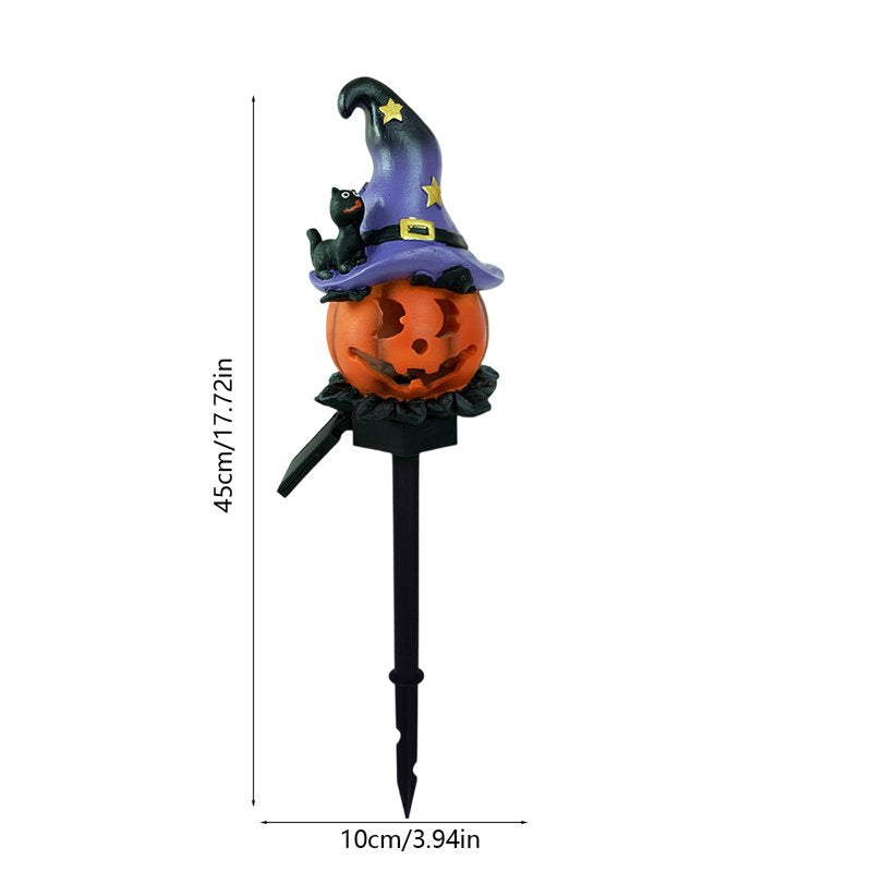Outdoor Halloween Decorations Solar Purple Lights - Spooky Yard Garden Decor