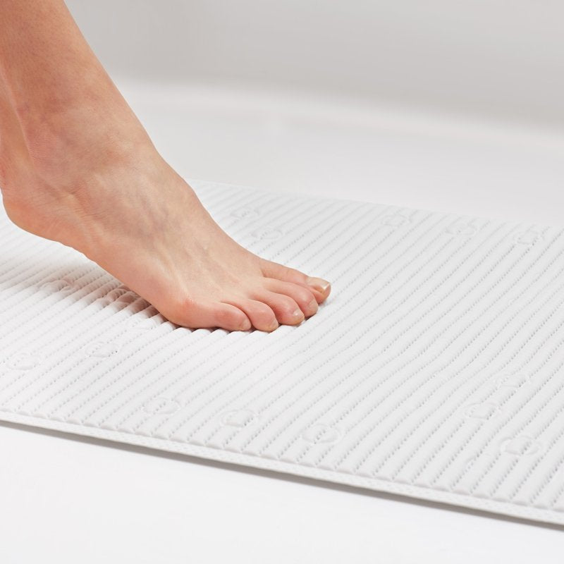 Sky Blue Cushioned Bathtub Mat with Suction Cups - 17 x 36 Inches - 2 Pack