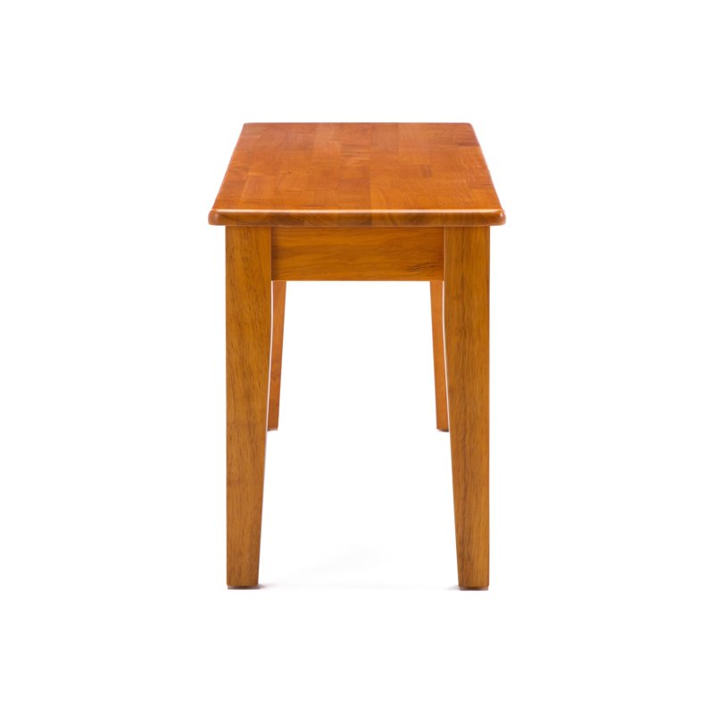 Shaker Dining Bench - Eco-Friendly Rubberwood, Oak Finish