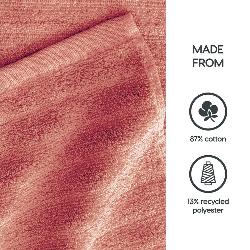 Mainstays Performance Cotton Bath Sheet - Terracotta Dream 62 x 30 Inches