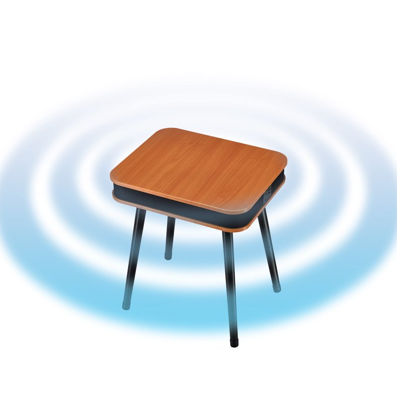 Rectangular End Table with Bluetooth Speaker & USB Charging Port
