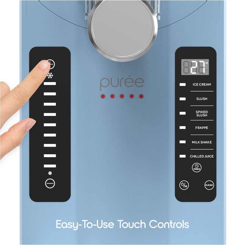 Slushie Machine & Soft Serve Ice Cream Maker - Blue