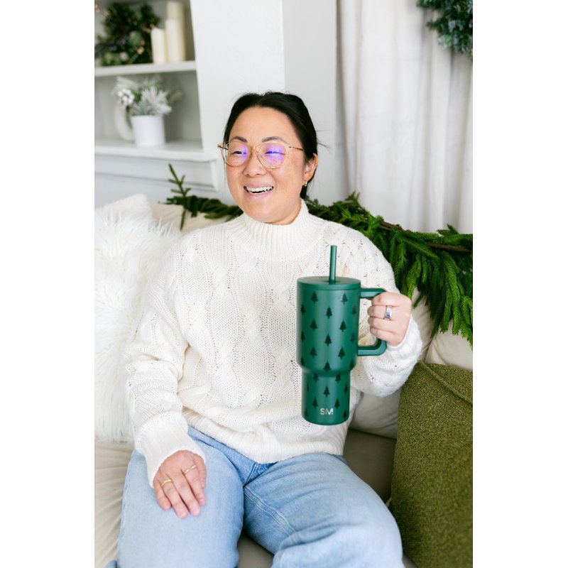 Insulated Stainless Steel Trek Tumbler 30 oz with Straw Lid - Winter Forest