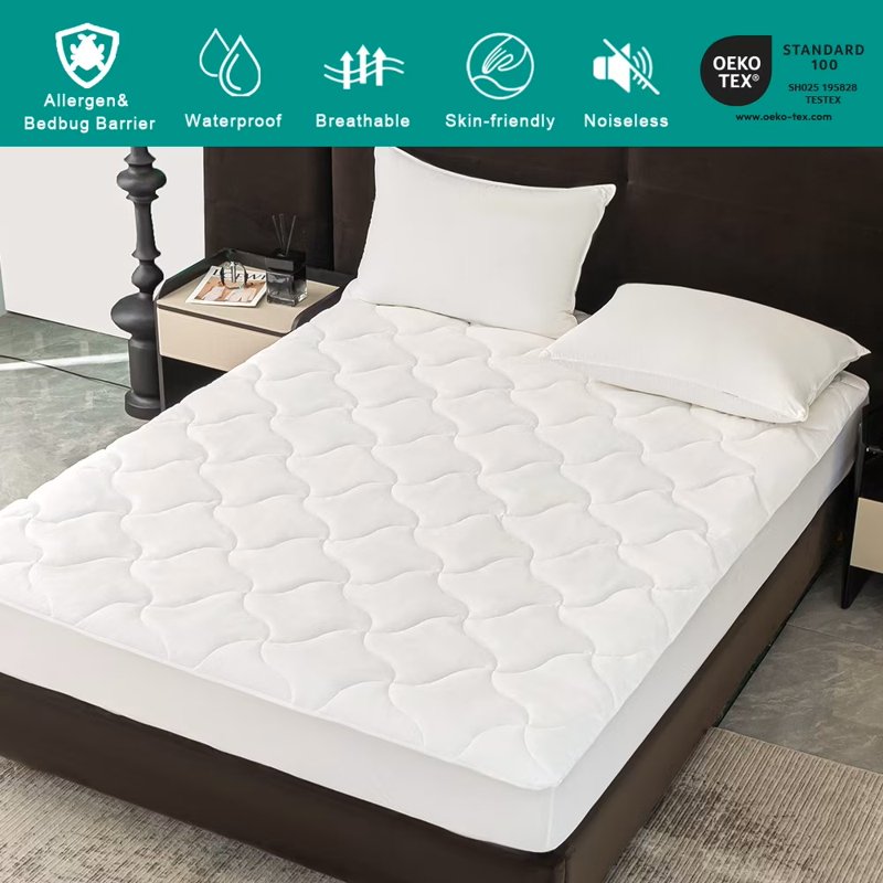 Mainstays Extra Thick Waterproof Mattress Pad - King White