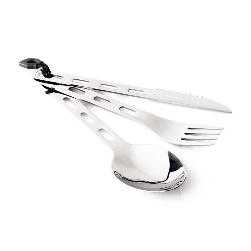 Glacier Stainless 3-Piece Camp Utensil Set - Durable & Compact