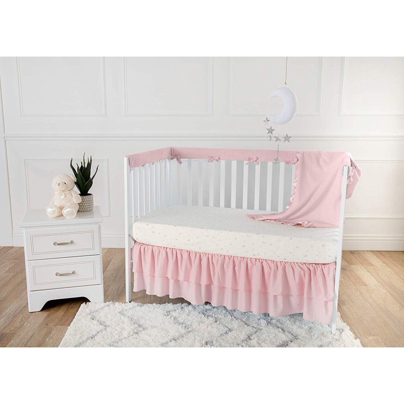 Pink Stars/Zigzag Fitted Mini Crib Sheet 24 x 38 Inches - Cotton Jersey