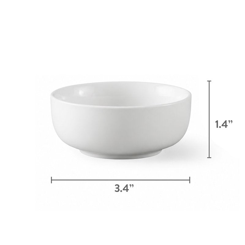 Porcelain Round Dipped Bowl - 4.2 fl. oz. Capacity - Single