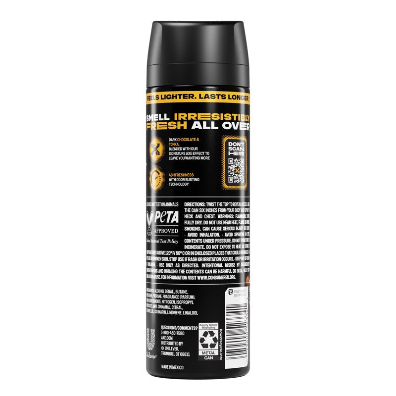 Dark Temptation Body Spray, Aluminum-Free Deodorant - 3.9 oz