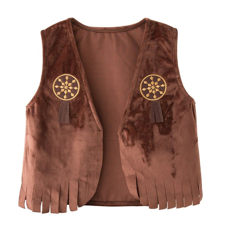 Baby Boy Cowboy Costume Vest - Coffee 12-18 Months