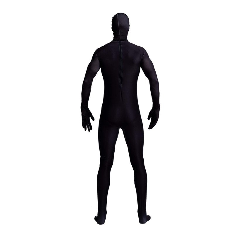 Adult Skeleton Costume Bodysuit for Men - Black, Size S - Halloween Fancy Dress