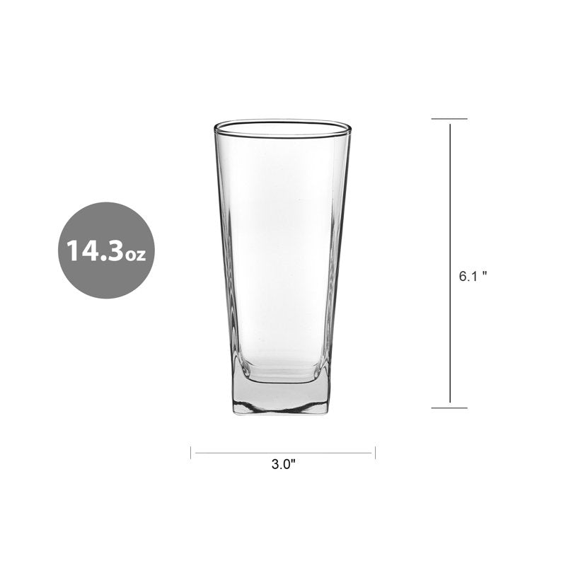 Hollis Beverage Glass Set - 14.4 oz, 8-Piece, 4 Pack
