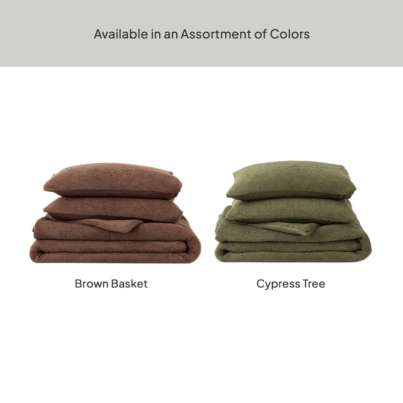 Full/Queen Cozy Knit Comforter Set - Cypress Tree 3-Piece Bedding