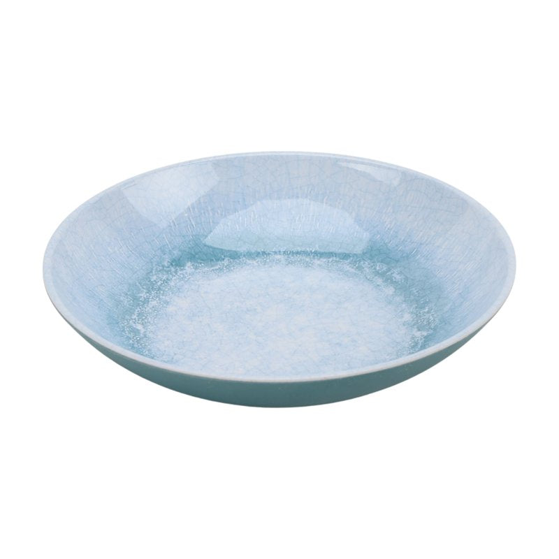 Reusable Bamboo Melamine Dinner Bowls - 36 oz, 2 Pack - Blue