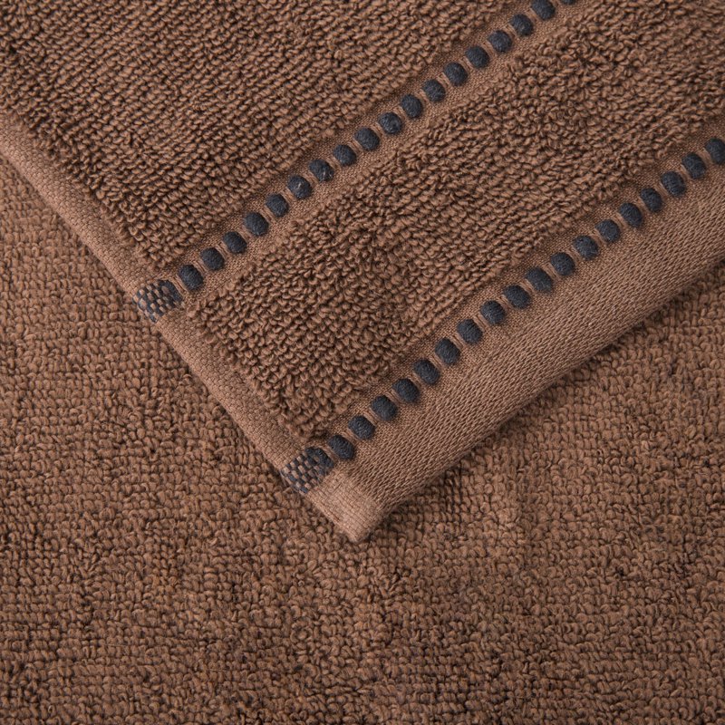 Somerset Home 6-Piece Cotton Bath Towel Set - Quick Dry Spa Towels, Chocolate