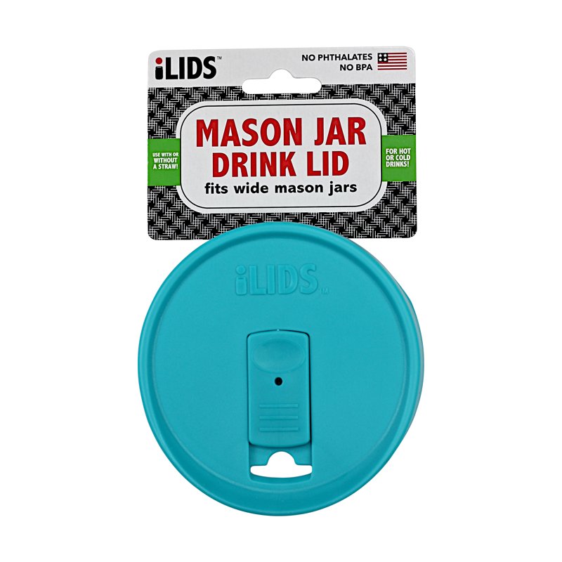 Reusable Wide Mouth Mason Jar Lids - 3 Pack, 3.375 in, Blue