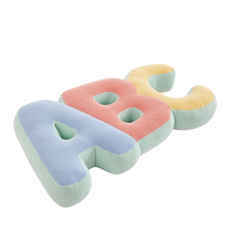 Little Nest ABC Pillow Multicolor 16.8 x 9 Inches Nursery Cushion