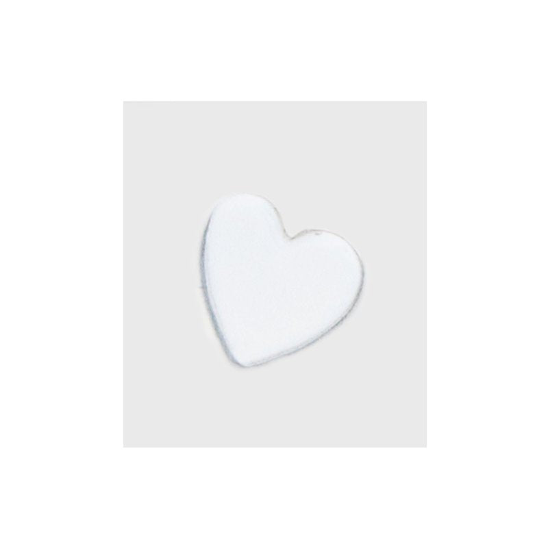 17 fl oz White Heart Charm Sipper with Glass Straw & Wood Lid