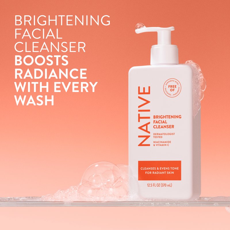 Brightening Facial Cleanser with Niacinamide & Vitamin C - 12.5 oz