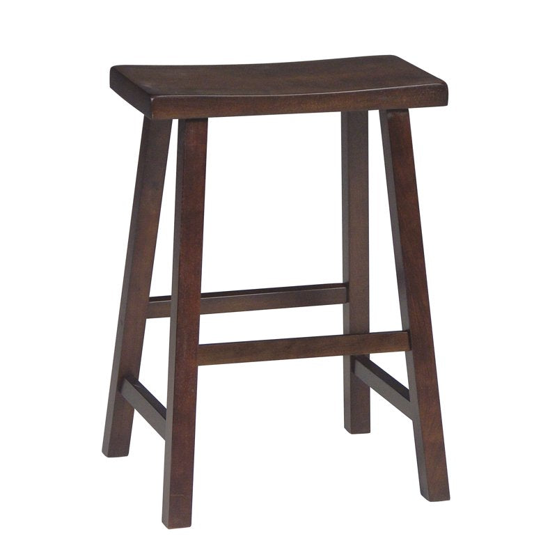Wood Counter Height Stool - 24-Inch, Walnut Finish