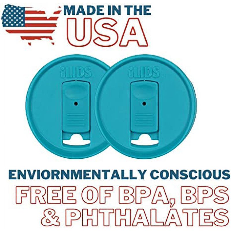 Reusable Wide Mouth Mason Jar Lids - 3 Pack, 3.375 in, Blue