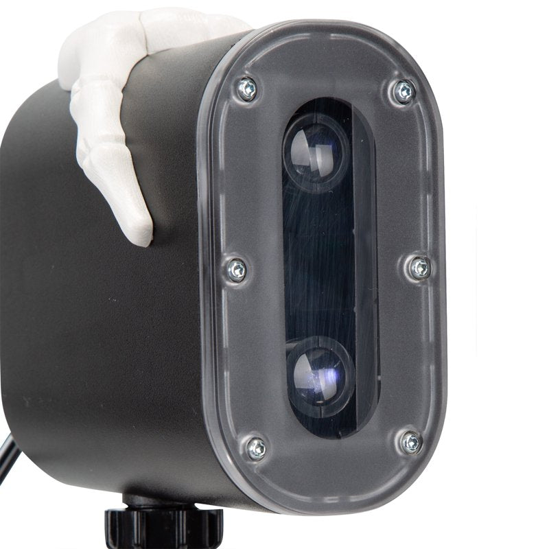 Halloween Skull Projector Light with Flaming Sinister Design - Outdoor Holiday Decor