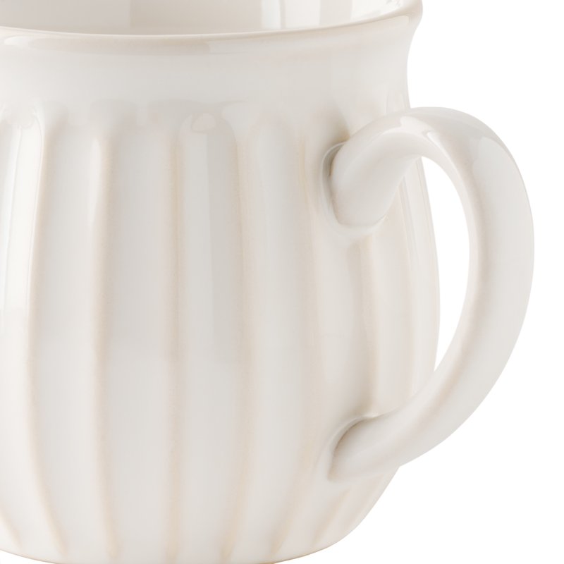 12 oz Stoneware Mugs Set of 4 - Cream Color