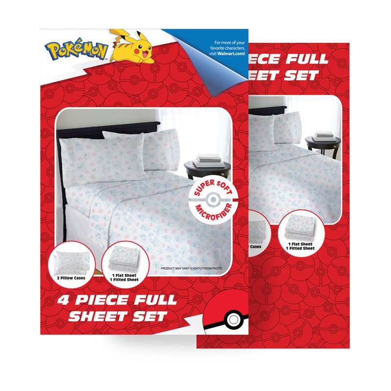 Pokemon On The Horizon Twin Sheet Set - 3 Piece Kids Bedding - Variation: Twin