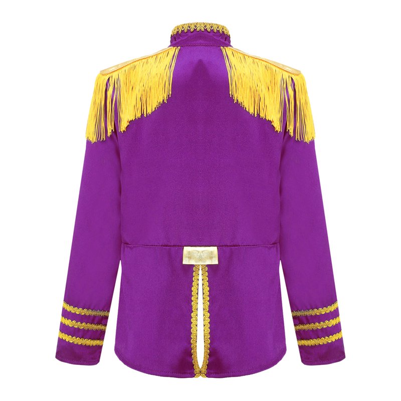 Kids Boys 1960s British Rock Star Zipper Jacket - Purple, Size 16