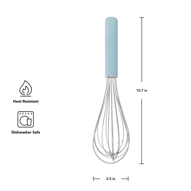 Stainless Steel Kitchen Whisk with Ergonomic Handle - Mineral Water