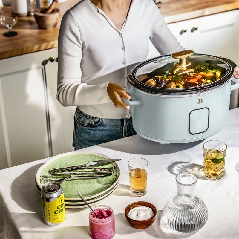 6 Qt Programmable Slow Cooker - Hydrangea