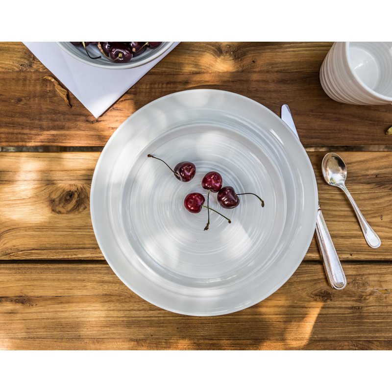 16-Piece White Dinnerware Set - Farmhouse Style