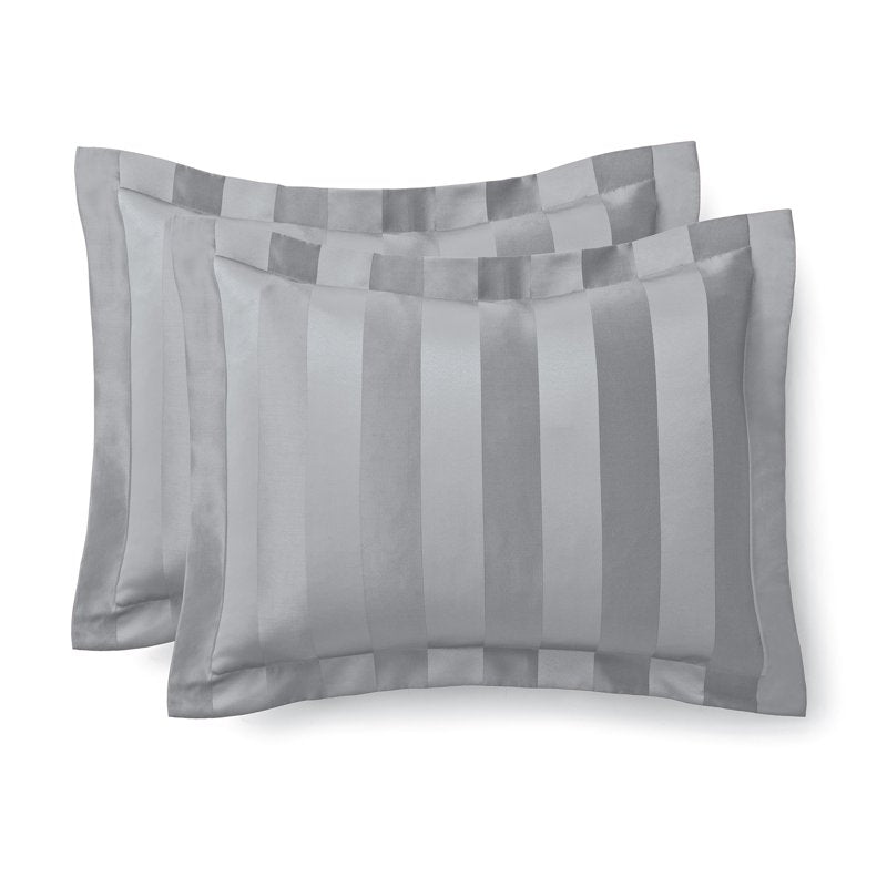 Mainstays 5-Piece Damask Stripe Comforter Set - Full/Queen, Silver