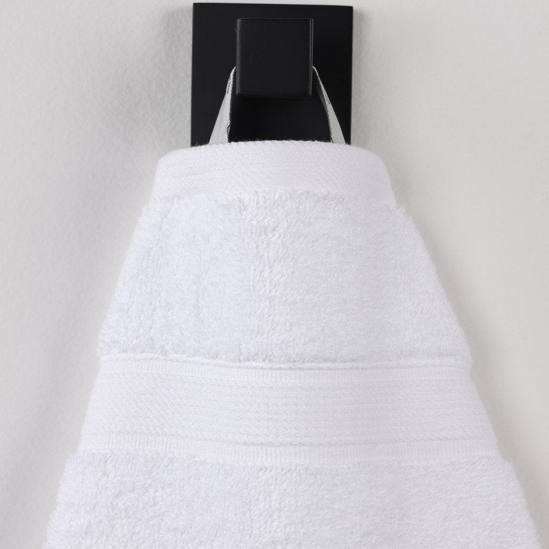 Organic Cotton Bath Towel Set - White, 3 Piece Soft & Absorbent