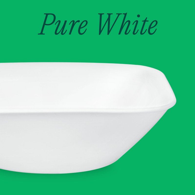 Square Soup Bowl Set - 22 oz, Pure White - 2 Pack