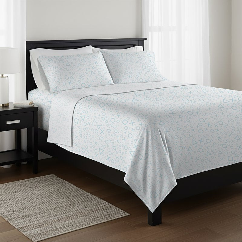 PlayStation Pearlescent Drift Kids Full Sheet Set with Pillowcases & Fitted Sheet