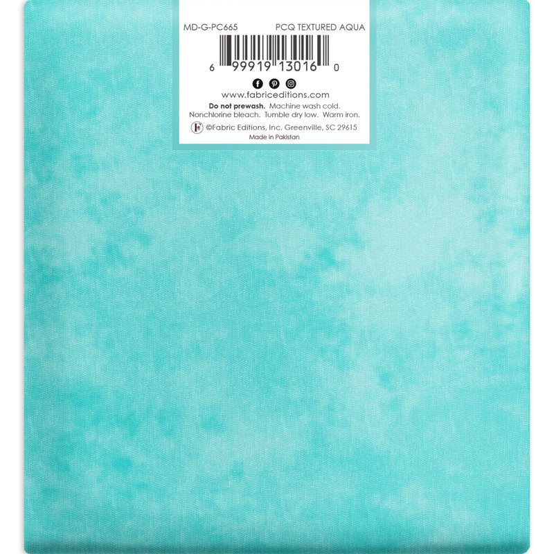 Create It Aqua Cotton Fat Quarter for Quilting & Sewing - 18x21 Inches - Single