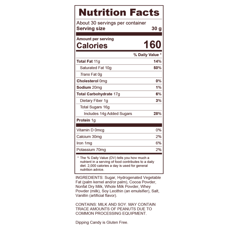 Milk Chocolate Fountain Formula - 2 lb Dipping Candy