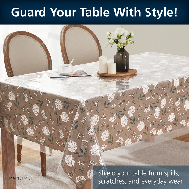 Clear Table Protector - PEVA, Indoor & Outdoor, 60 in x 102 in