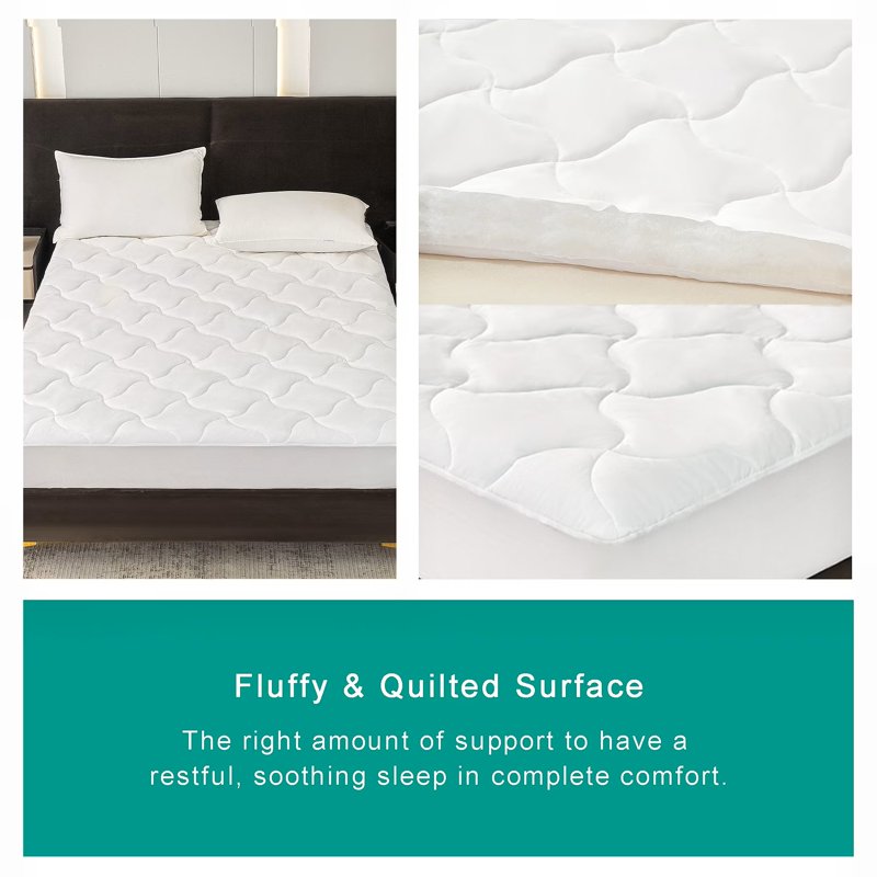 Mainstays Extra Thick Waterproof Mattress Pad - King White