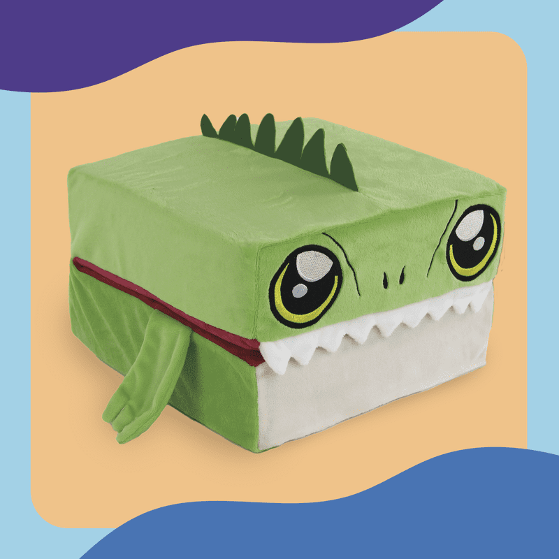 Green T-Rex Dinosaur Toddler Pillow Cube Kid Cubes 2-in-1 Toy & Plush Pillow